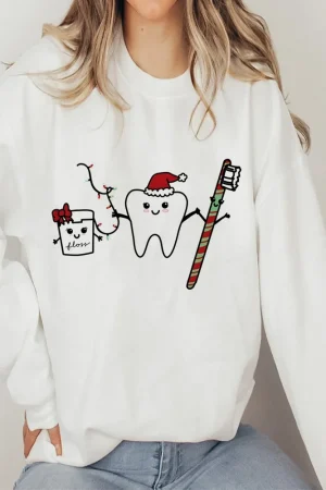 Aesthetic Funny Tooth Dentist Kawaii Hoodie Sweatshirts Women Pullover Harajuku Women's Hoodie Casual Fashion Clothes